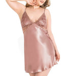 Primoda Plus Size Mink Short Satin Nightgown 2061