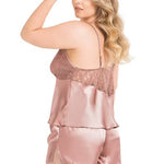 Primoda Plus Size Mink Satin Babydoll Shorts Set 1064