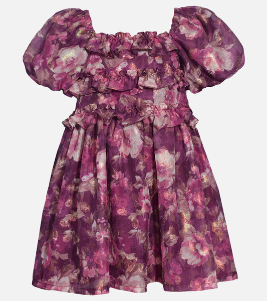 Lea Chiffon Puff Sleeve Dress 12993