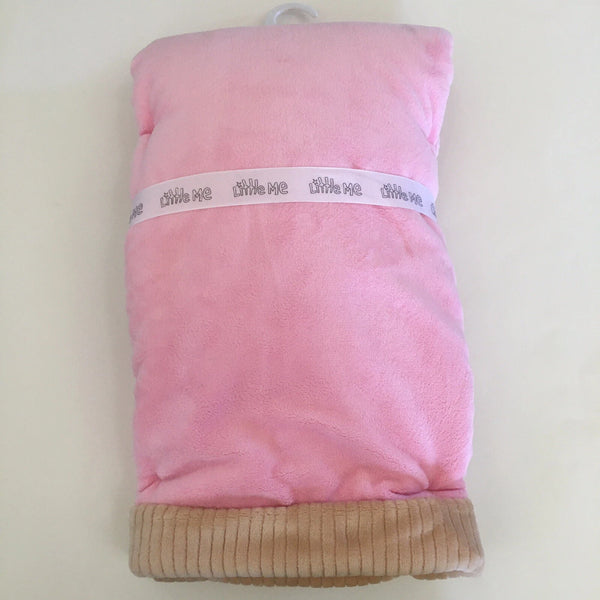 NEW Baby Blanket and Bunny Stuffed Animal Sherpa Reverse Baby Gift | Little Me 50100