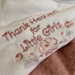 Little Me Thank Heaven For Little Girls Pink Reversible Baby Blanket Embroidered 51247