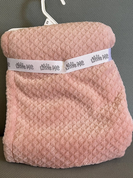 Little Me Thank Heaven For Little Girls Pink Reversible Baby Blanket Embroidered 51247