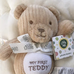 NEW Baby Blanket and Bear Stuffed Animal Set Sherpa Reverse Baby Gift Little Me 50102