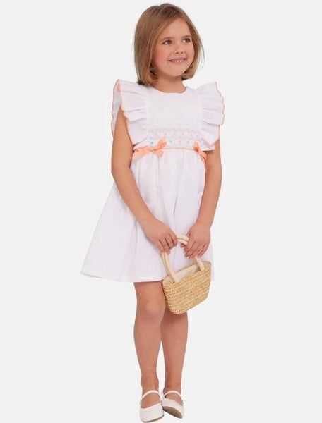 WHITE PEACH SMOCKED R3-12052