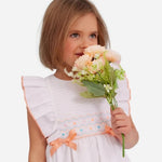 WHITE PEACH SMOCKED R3-12052