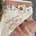 Little Me Thank Heaven For Little Girls Pink Reversible Baby Blanket Embroidered 51247