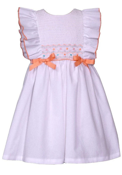 WHITE PEACH SMOCKED R3-12052