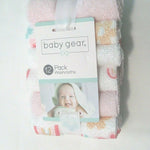 NEW 12 PACK BABY GEAR MULTI-COLORED WASHCLOTHS FOR BABY GIRL'S 00232154
