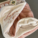 Little Me Thank Heaven For Little Girls Pink Reversible Baby Blanket Embroidered 51247