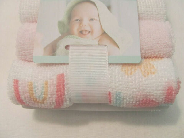 NEW 12 PACK BABY GEAR MULTI-COLORED WASHCLOTHS FOR BABY GIRL'S 00232154