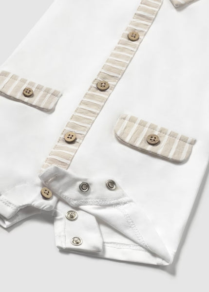 Set of 2 short rompers with a newborn neck Ref.  25-01705-063