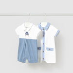 Set of 2 short rompers with a newborn neck Ref.  25-01705-064