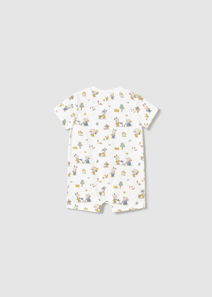 Set of 2 short newborn rompers Ref.  25-01707-010