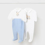 Set of 2 long Better Cotton newborn rompers Ref.  24-01725-011