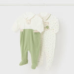 Set of 2 long Better Cotton newborn rompers Ref.  24-01725-010