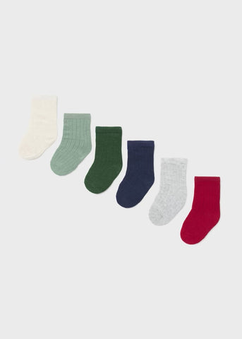 Set of 6 newborn organic cotton socks Ref.  13-09655-082