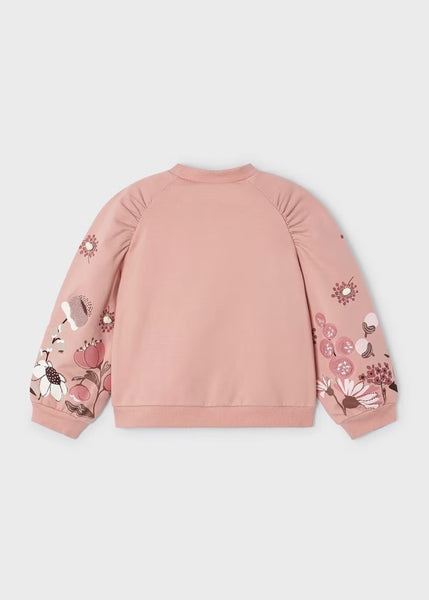 Better Cotton girl's embroidered sweatshirt Ref.  13-04403-046/Girl's tricot jogger pants Ref.  13-04505-059