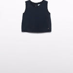 embroidered top for girls/Printed culottes for girls26-5177-93/5280-01