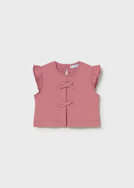 Ribbed top with baby bows /Baby shorts Ref.  26-1202-35/ 26-1089-30