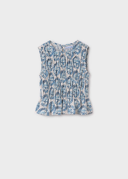 Girl's honeycomb print top Ref.  6036-021 /6533-21