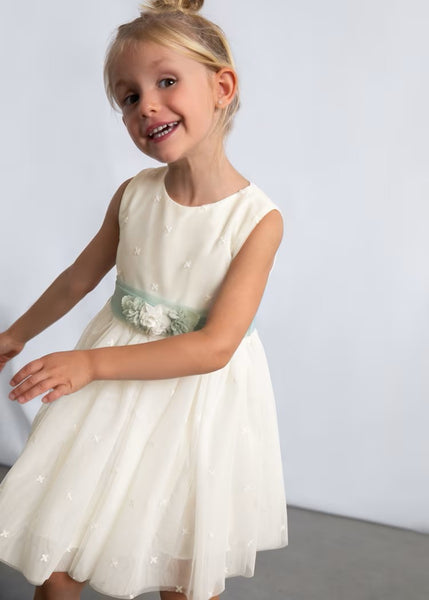girl's embroidered tulle ceremony dress 26-3919-42