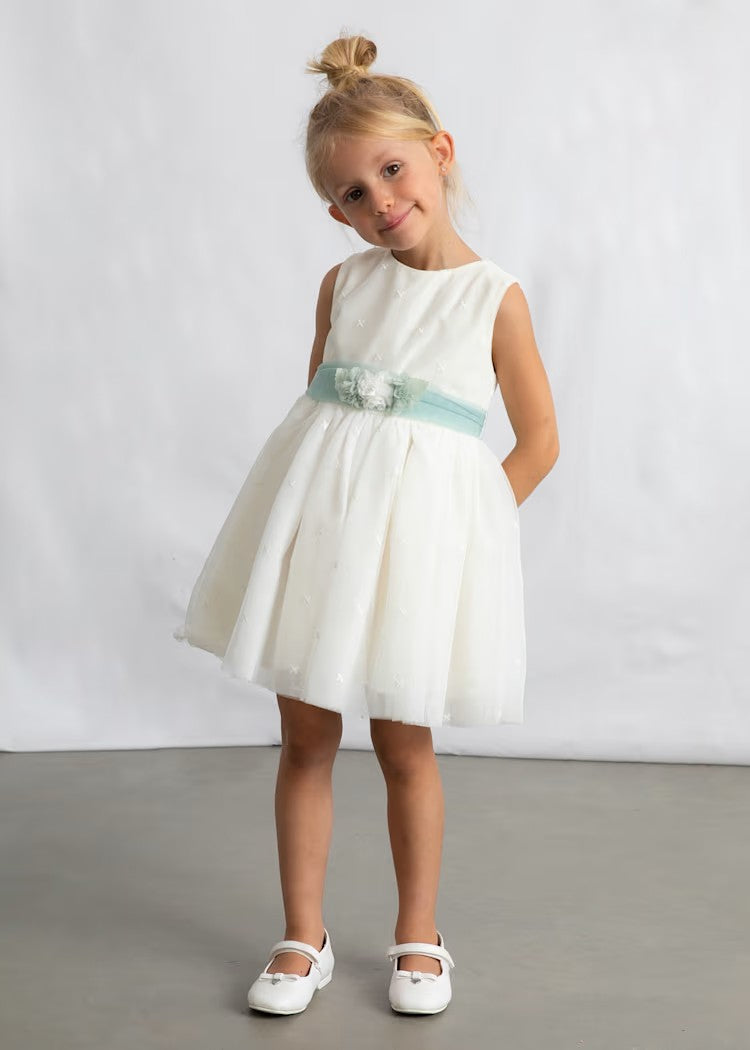 girl's embroidered tulle ceremony dress 26-3919-42