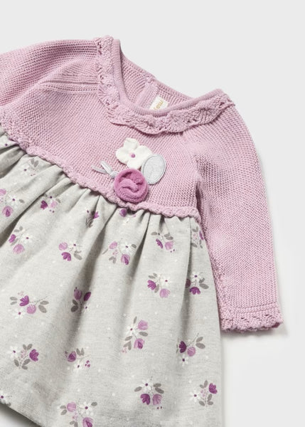 Newborn Better Cotton tricot combined dress Ref.  13-02861-010