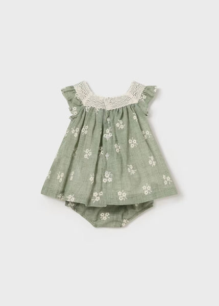 Newborn embroidered diaper cover dress Ref.  24-01827-036