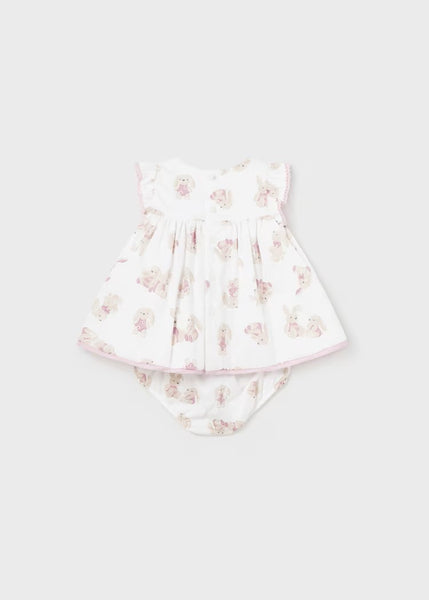 Newborn satin diaper cover dress Ref.  24-01807-034