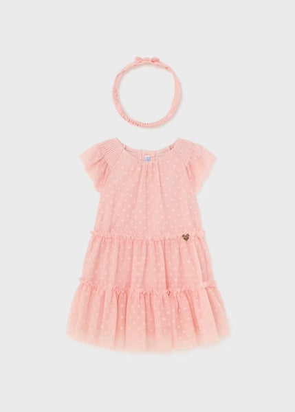 Baby plumeti tulle dress with headband Ref.  24-01920-035