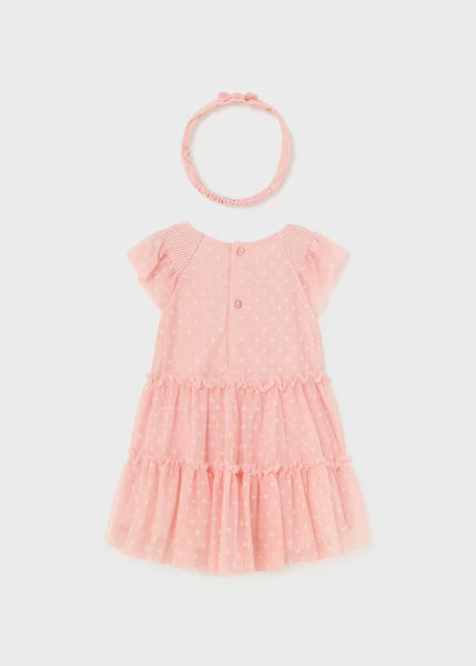 Baby plumeti tulle dress with headband Ref.  24-01920-035