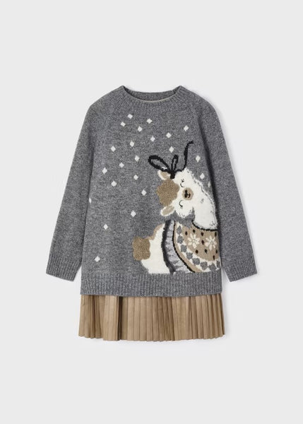 Girl's intarsia sweater dress Ref.  13-04923-089