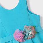 Girl's Floral Appliqué Crepe Dress Ref.  24-05062-046