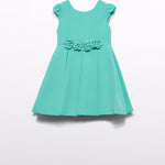 crepe dress with floral detail for girls   26-05031-61