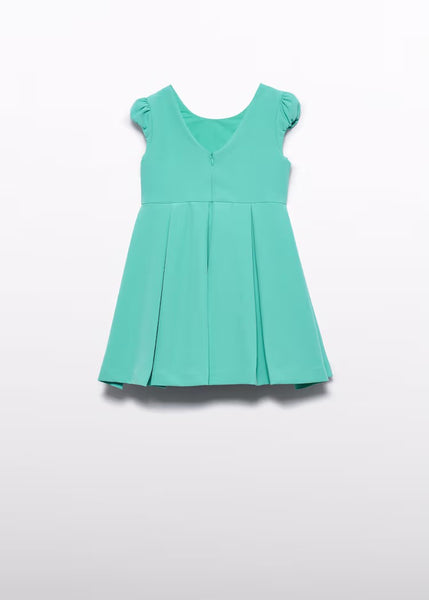 crepe dress with floral detail for girls   26-05031-61