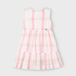 Girl's checked linen dress Ref.  25-03922-028