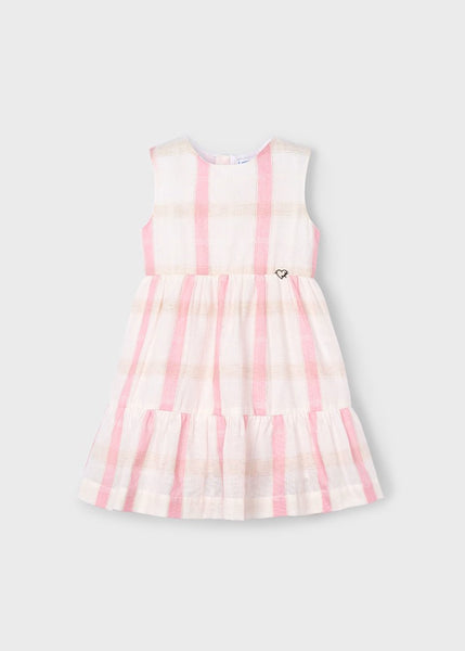Girl's checked linen dress Ref.  25-03922-028