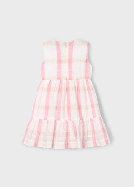 Girl's checked linen dress Ref.  25-03922-028