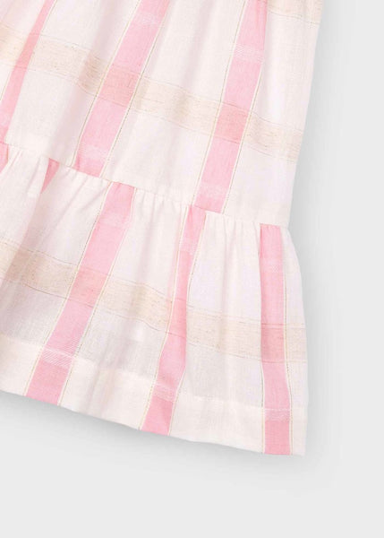 Girl's checked linen dress Ref.  25-03922-028