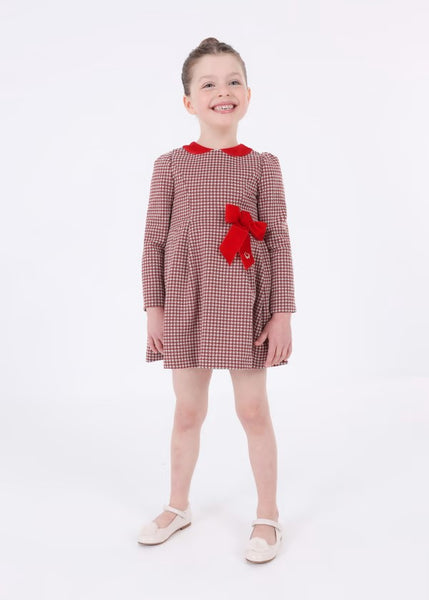 Girl's jacquard plaid dress Ref.  13-04916-054