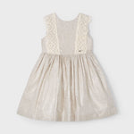 Girl's dress with embroidered linen detail Ref.  25-03910-031