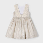 Girl's dress with embroidered linen detail Ref.  25-03910-031