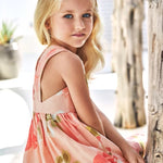 Girl's back opening printed dress Ref.  24-03911-088