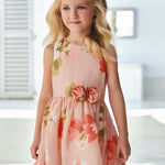 Girl's back opening printed dress Ref.  24-03911-088
