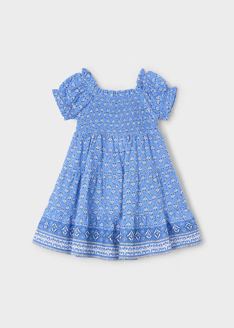 Girl Printed Smocked Border Dress Ref. 25-3932-026