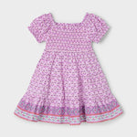 Girl Printed Smocked Border Dress Ref. 25-3932-025
