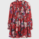 Girl's smock-knit printed dress Ref.  13-07955-090