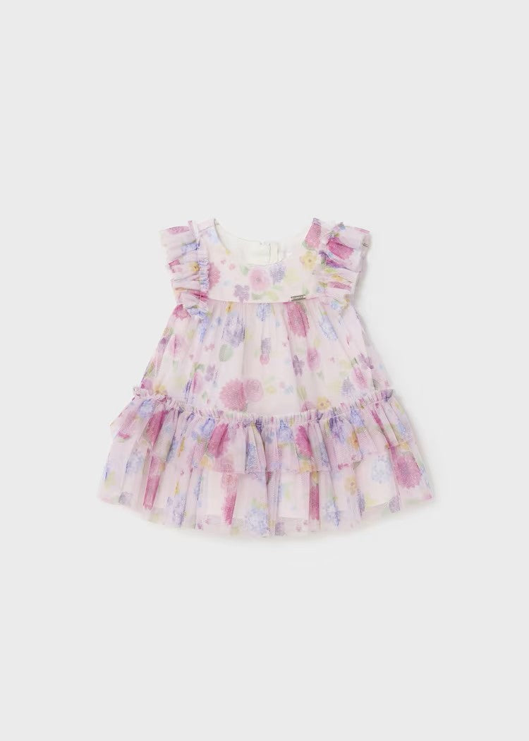 Newborn tulle printed dress Ref.  24-01818-006