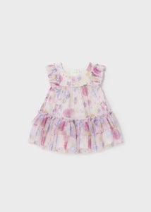 Newborn tulle printed dress Ref.  24-01818-006