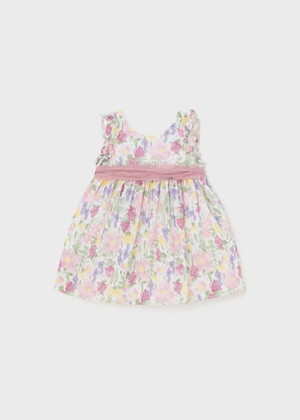 Flower dress with baby tulle sash Ref.  24-01902-047